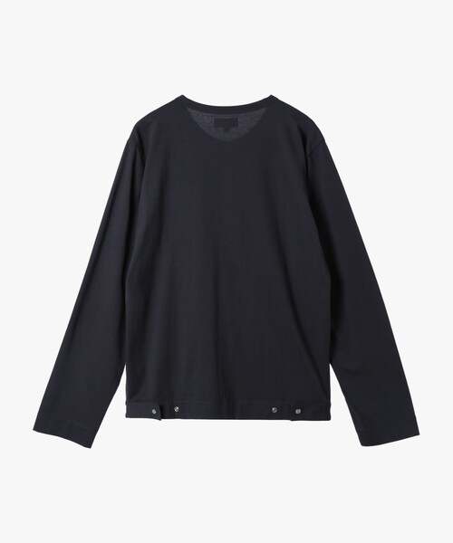 agnes b.(アニエスベー)の「メンズ オーガニックコットン 長袖 カーディガンプレッション(カーディガン/ボレロ・メンズ・グレー系その他・1/2/3)」の2枚目の写真