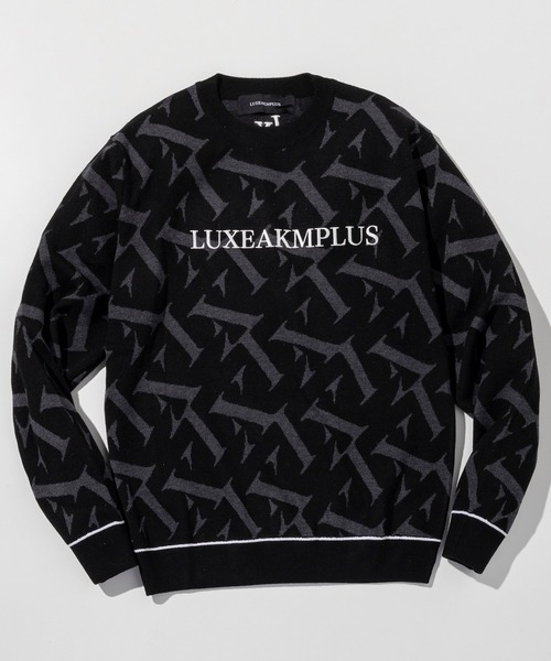 【新品未使用】リュクスエイケイエムプラス　ニット　セーター　XL セール】LUXEAKMPLUS(リュクスエイケイエムプラス)ゴルフ ジャガード織