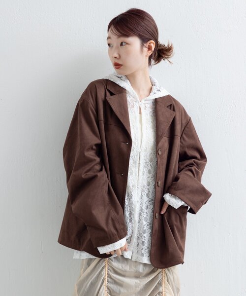 Kastane（カスタネ）の「レースフーディー（パーカー・レディース・ブラック/オフホワイト・FREE）」の10枚目の写真