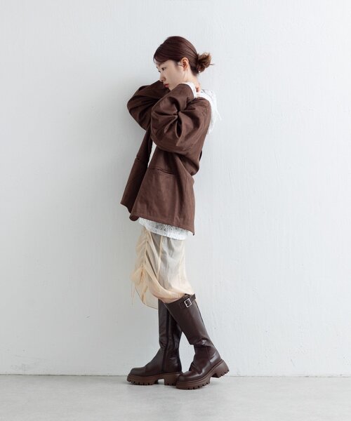 Kastane（カスタネ）の「レースフーディー（パーカー・レディース・ブラック/オフホワイト・FREE）」の16枚目の写真