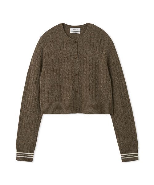 美品 ドルチェ&ガッバーナ カシミヤ混 ケーブル ニット カーディガン ブラック ドルチェ＆ガッパーナカーディガン