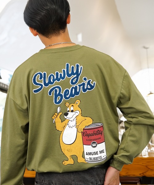 L'atelier（ラトリエ）の「バックプリント グラフィック ロンT サガラ刺繍 ロゴ 長袖 Tシャツ（Tシャツ/カットソー・メンズ・オリーブ系2/ブラック系2/ホワイト系2/ブラック系その他2/ブラック系3/ホワイト系3/ブラック系その他3/ブラウン系3/オリーブ系3・L/M/LL）」の9枚目の写真