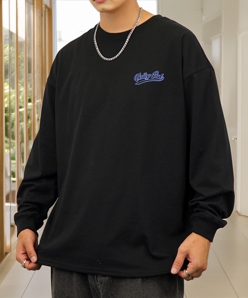 L'atelier（ラトリエ）の「バックプリント グラフィック ロンT サガラ刺繍 ロゴ 長袖 Tシャツ（Tシャツ/カットソー・メンズ・オリーブ系2/ブラック系2/ホワイト系2/ブラック系その他2/ブラック系3/ホワイト系3/ブラック系その他3/ブラウン系3/オリーブ系3・L/M/LL）」の10枚目の写真