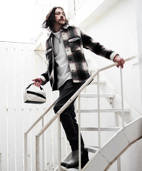 NICOLE CLUB FOR MEN（ニコルクラブフォーメン）の「Wパッチポケット チェックシャツブルゾン（シャツ/ブラウス・メンズ・その他3/その他2/その他1・LARGE/MEDIUM/X-LARGE）」の4枚目の写真