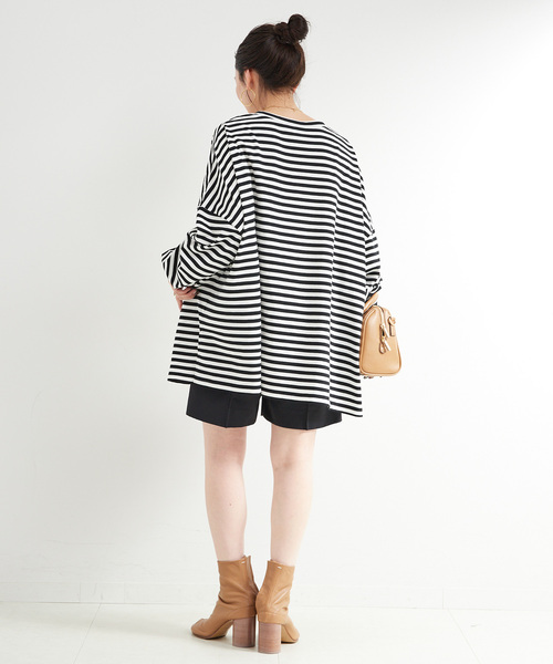 B.C STOCK(ベーセーストック)の「【WEB限定】ウォッシャブル / ビッグボーダープルオーバー(Tシャツ/カットソー・レディース・マルチ/その他13/その他8・FREE)」の14枚目の写真