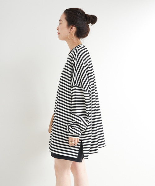 B.C STOCK(ベーセーストック)の「【WEB限定】ウォッシャブル / ビッグボーダープルオーバー(Tシャツ/カットソー・レディース・マルチ/その他13/その他8・FREE)」の17枚目の写真