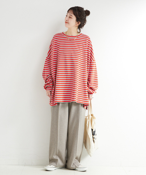 WEB限定】ウォッシャブル / ビッグボーダープルオーバー（T