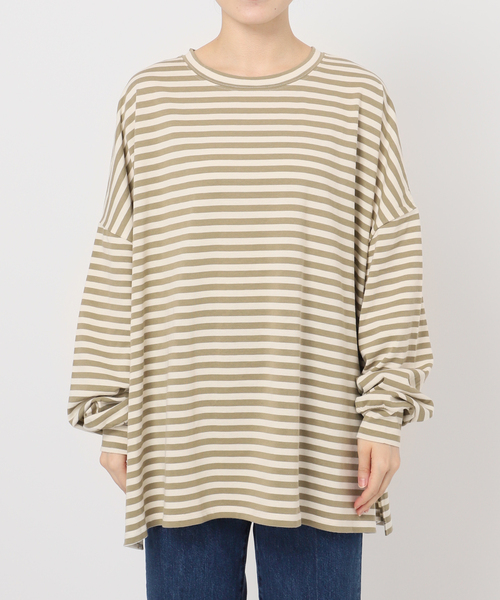 B.C STOCK(ベーセーストック)の「【WEB限定】ウォッシャブル / ビッグボーダープルオーバー(Tシャツ/カットソー・レディース・マルチ/その他13/その他8・FREE)」の5枚目の写真
