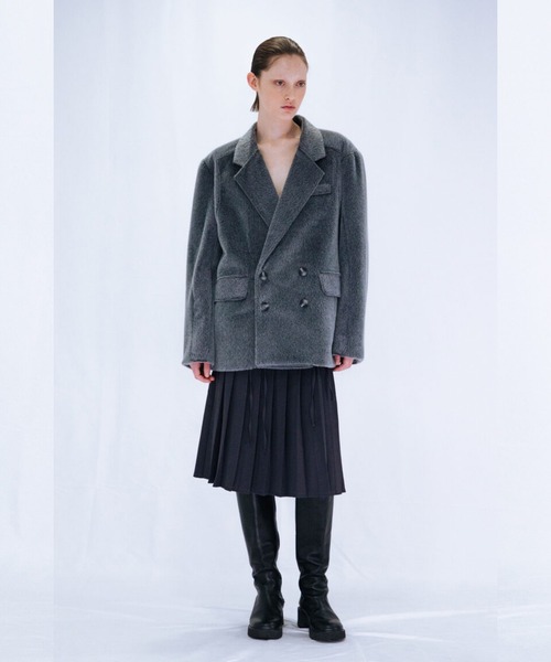 VIAVANDA（ヴィアヴァンダ）の「PLEATED MIDI SKIRT（スカート・レディース・ブラック/グレー・FREE）」の6枚目の写真