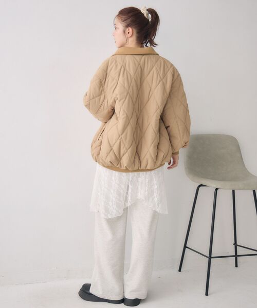 ems excite（エムズエキサイト）の「リブカラーキルティングJK（その他アウター・レディース・ピンク系その他/ブラック/ナチュラル/ベージュ・FREE）」の17枚目の写真