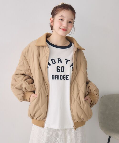 ems excite（エムズエキサイト）の「リブカラーキルティングJK（その他アウター・レディース・ピンク系その他/ブラック/ナチュラル/ベージュ・FREE）」の15枚目の写真