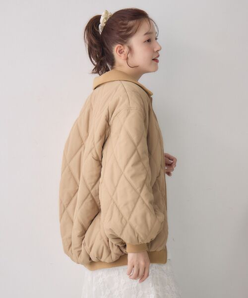 ems excite（エムズエキサイト）の「リブカラーキルティングJK（その他アウター・レディース・ピンク系その他/ブラック/ナチュラル/ベージュ・FREE）」の13枚目の写真