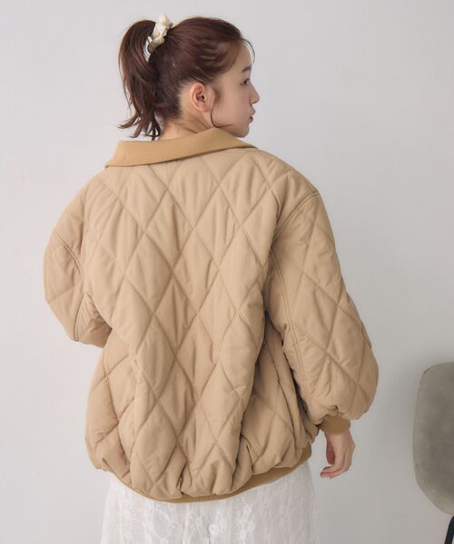 ems excite（エムズエキサイト）の「リブカラーキルティングJK（その他アウター・レディース・ピンク系その他/ブラック/ナチュラル/ベージュ・FREE）」の12枚目の写真