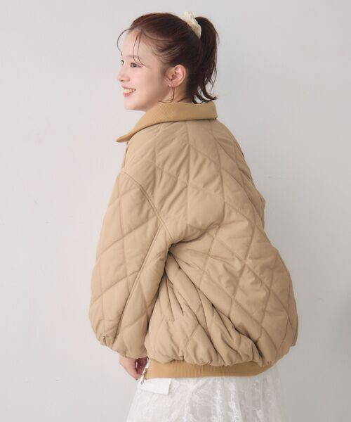 ems excite（エムズエキサイト）の「リブカラーキルティングJK（その他アウター・レディース・ピンク系その他/ブラック/ナチュラル/ベージュ・FREE）」の11枚目の写真