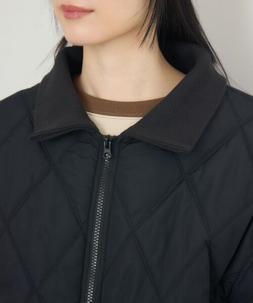 ems excite（エムズエキサイト）の「リブカラーキルティングJK（その他アウター・レディース・ピンク系その他/ブラック/ナチュラル/ベージュ・FREE）」の7枚目の写真