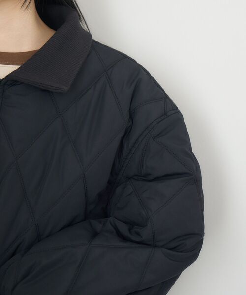 ems excite（エムズエキサイト）の「リブカラーキルティングJK（その他アウター・レディース・ピンク系その他/ブラック/ナチュラル/ベージュ・FREE）」の6枚目の写真