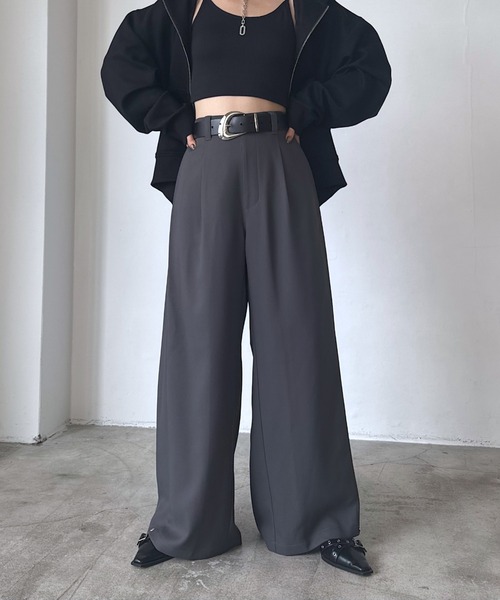 PAGEBOY(ページボーイ)の「Wクロス2WAYパンツ【3color/2size】(スラックス・レディース・ベージュ/ブラック/グレー・SMALL/MEDIUM)」の8枚目の写真