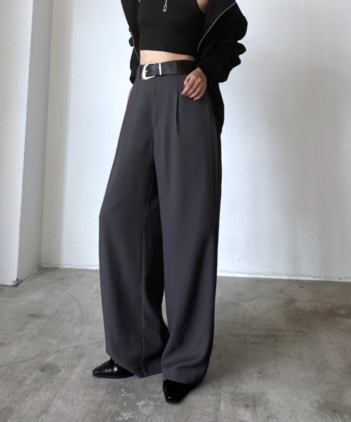 PAGEBOY(ページボーイ)の「Wクロス2WAYパンツ【3color/2size】(スラックス・レディース・ベージュ/ブラック/グレー・SMALL/MEDIUM)」の7枚目の写真