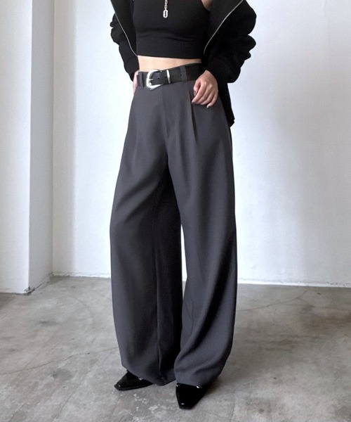 PAGEBOY(ページボーイ)の「Wクロス2WAYパンツ【3color/2size】(スラックス・レディース・ベージュ/ブラック/グレー・SMALL/MEDIUM)」の9枚目の写真