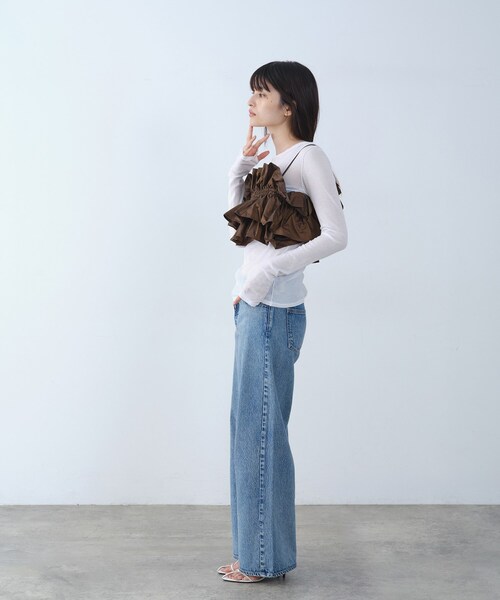 CODE A(コードエー)の「frill design bustier(シャツ/ブラウス・レディース・ダークブラウン/ブラック・00)」の5枚目の写真