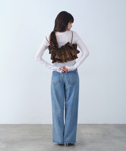 CODE A(コードエー)の「frill design bustier(シャツ/ブラウス・レディース・ダークブラウン/ブラック・00)」の6枚目の写真