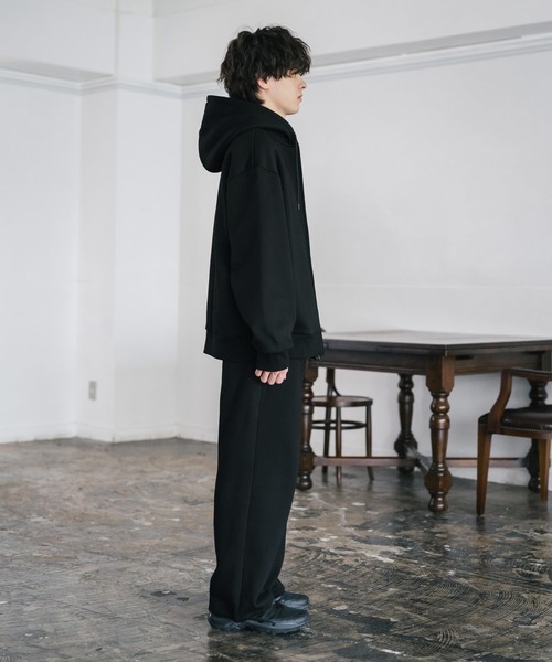 UMBRO 別注コラボオーバーサイズ裏起毛ワンポイントロゴ刺繍フルジップ