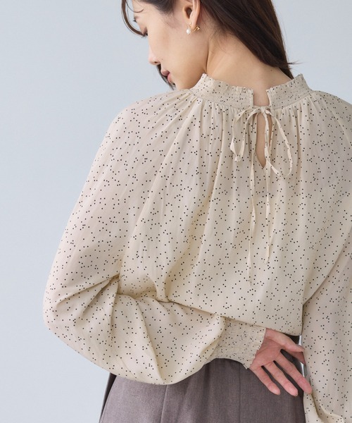 シャーリングカラーブラウス/2WAY（シャツ/ブラウス）｜ROPE