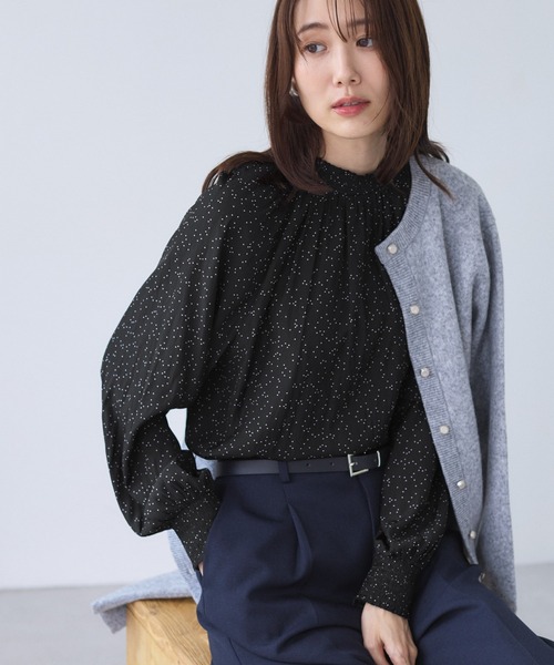 シャーリングカラーブラウス/2WAY（シャツ/ブラウス）｜ROPE