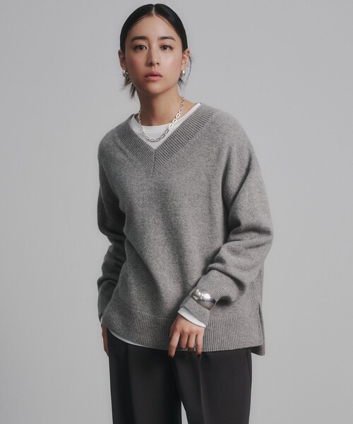 セール】【野呂佳代さん着用】カシミヤブレンド Vネックニット（ニット