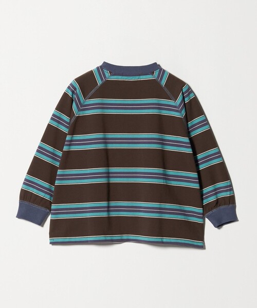 UNIVERSAL OVERALL（ユニバーサルオーバーオール）の「【別注】＜UNIVERSAL OVERALL＞ボーダー プルオーバー / キッズ  100cm-130cm（Tシャツ/カットソー・キッズ・ベージュ/ブラウン系・XS(100-110cm)/S(120-130cm)）」の8枚目の写真