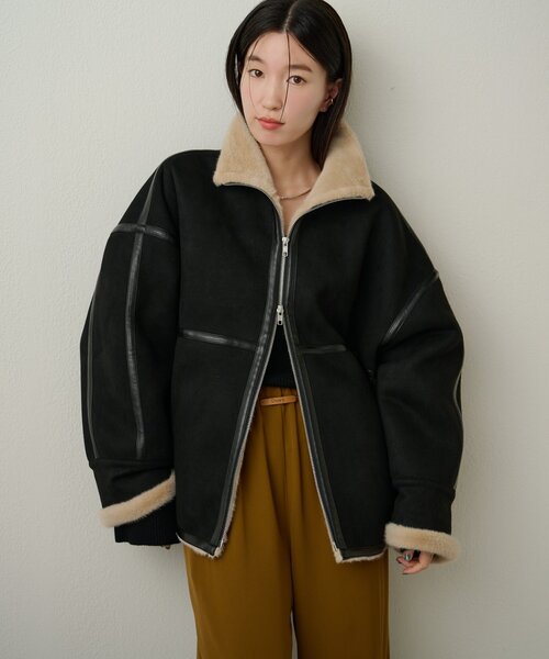 フェイクムートンショートコート（ムートンコート）｜Omekashi
