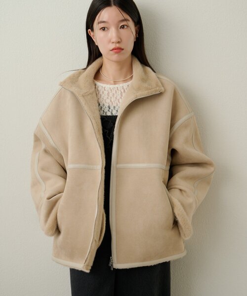 Omekashi（オメカシ）の「フェイクムートンショートコート（ムートンコート・レディース・ブラック/ホワイト系その他・FREE）」の14枚目の写真