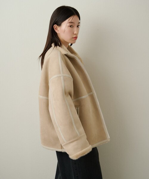 Omekashi（オメカシ）の「フェイクムートンショートコート（ムートンコート・レディース・ブラック/ホワイト系その他・FREE）」の19枚目の写真