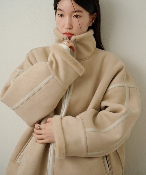 Omekashi（オメカシ）の「フェイクムートンショートコート（ムートンコート・レディース・ブラック/ホワイト系その他・FREE）」の21枚目の写真