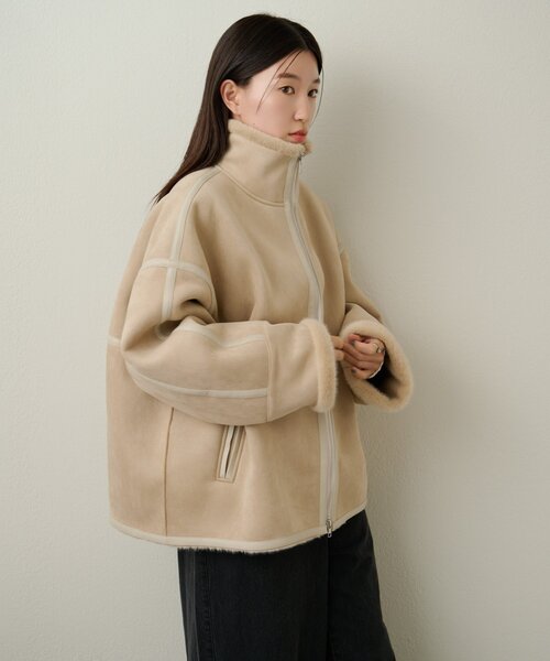 Omekashi（オメカシ）の「フェイクムートンショートコート（ムートンコート・レディース・ブラック/ホワイト系その他・FREE）」の22枚目の写真