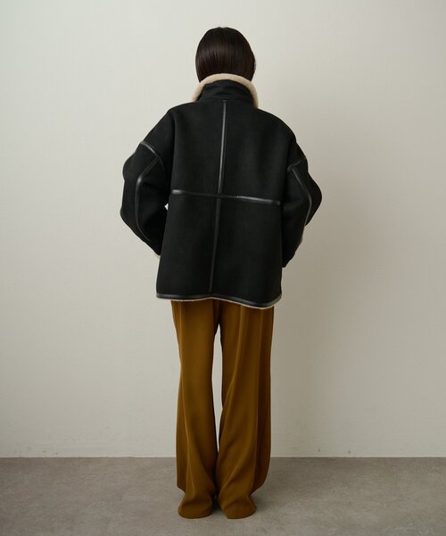 Omekashi（オメカシ）の「フェイクムートンショートコート（ムートンコート・レディース・ブラック/ホワイト系その他・FREE）」の3枚目の写真