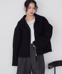 【アウター】アクセントジップアップジャケット GU公式 | ジップアップブルゾン