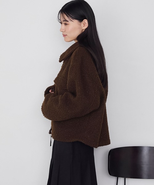 forksy.(フォルクシー)の「【forksy.】ブークレジップアップビッグポケットジャケット(その他アウター・レディース・ライトグレー/ブラウン/ブラック・FREE)」の5枚目の写真