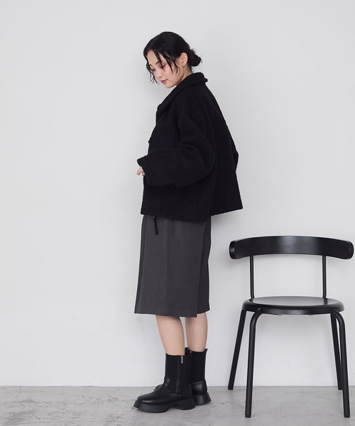 forksy.】ブークレジップアップビッグポケットジャケット forksy