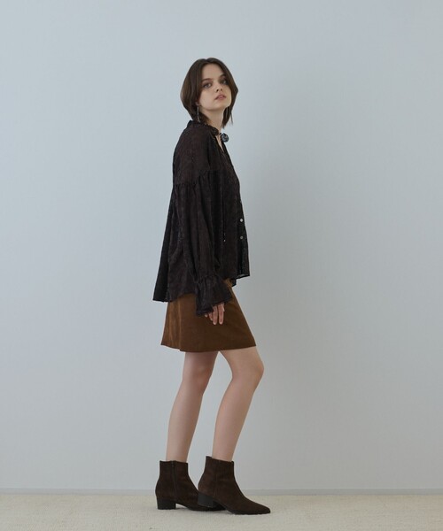 GRACE CONTINENTAL(グレースコンチネンタル)の「パッチワークミニスカート(スカート・レディース・キャメル/ダークブラウン・36/38)」の20枚目の写真
