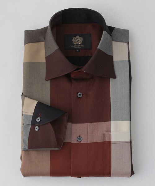 BLACK LABEL CRESTBRIDGE（ブラックレーベル・クレストブリッジ）の「【10th ANNIVERSARY】プレミアムウォッシャブルウールクレストブリッジチェックセミワイドカラーシャツ（シャツ/ブラウス・メンズ・レッド系その他2・S/M/L）」の5枚目の写真