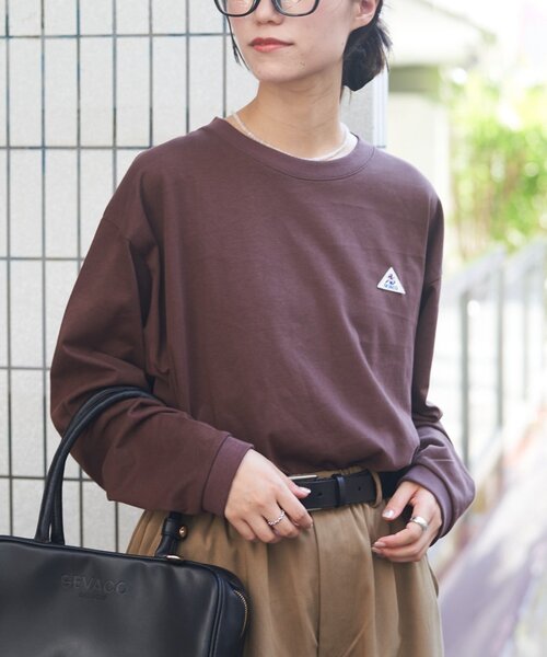 GEVACO（ゲバコ）の「【GEVACO】ベーシックロングスリーブTEE（Tシャツ/カットソー・レディース・チャコールグレー/ブラウン/イエロー・MEDIUM/LARGE）」の3枚目の写真