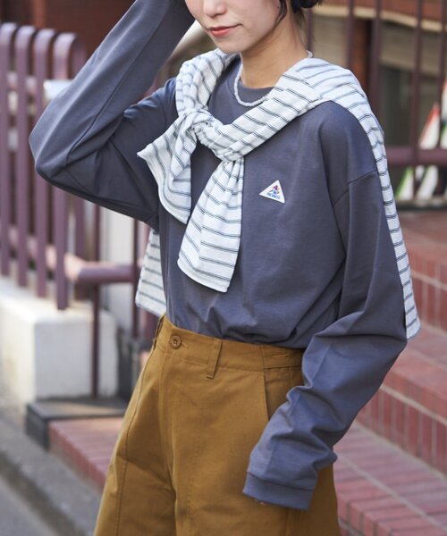 GEVACO（ゲバコ）の「【GEVACO】ベーシックロングスリーブTEE（Tシャツ/カットソー・レディース・チャコールグレー/ブラウン/イエロー・MEDIUM/LARGE）」の2枚目の写真