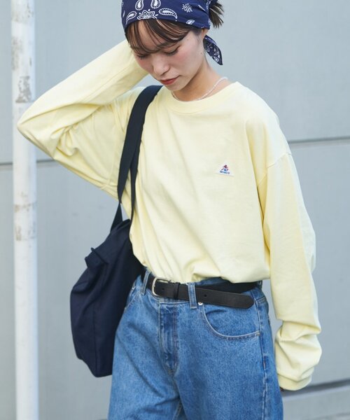 GEVACO（ゲバコ）の「【GEVACO】ベーシックロングスリーブTEE（Tシャツ/カットソー・レディース・チャコールグレー/ブラウン/イエロー・MEDIUM/LARGE）」の6枚目の写真