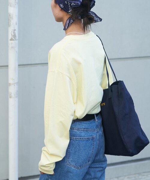 GEVACO（ゲバコ）の「【GEVACO】ベーシックロングスリーブTEE（Tシャツ/カットソー・レディース・チャコールグレー/ブラウン/イエロー・MEDIUM/LARGE）」の5枚目の写真