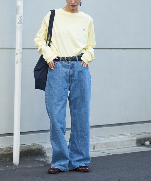 GEVACO（ゲバコ）の「【GEVACO】ベーシックロングスリーブTEE（Tシャツ/カットソー・レディース・チャコールグレー/ブラウン/イエロー・MEDIUM/LARGE）」の9枚目の写真