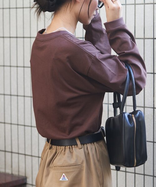 GEVACO（ゲバコ）の「【GEVACO】ベーシックロングスリーブTEE（Tシャツ/カットソー・レディース・チャコールグレー/ブラウン/イエロー・MEDIUM/LARGE）」の17枚目の写真