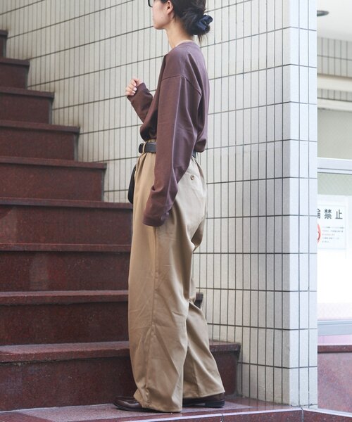 GEVACO（ゲバコ）の「【GEVACO】ベーシックロングスリーブTEE（Tシャツ/カットソー・レディース・チャコールグレー/ブラウン/イエロー・MEDIUM/LARGE）」の20枚目の写真