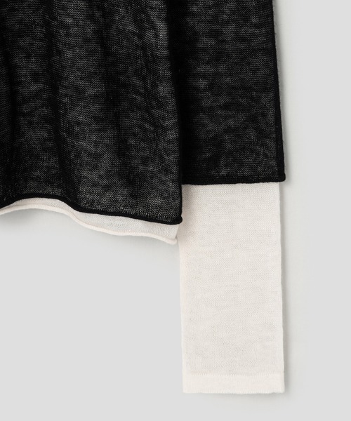 anggae(アンゲ)の「anggae/アンゲ LAYERED TWO TONE TURTLENECK ウール タートルネック ニットレイヤードトップス 冬服(ニット/セーター・レディース・ブラック/イエロー/ピンク・S/M)」の14枚目の写真