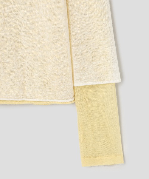 anggae(アンゲ)の「anggae/アンゲ LAYERED TWO TONE TURTLENECK ウール タートルネック ニットレイヤードトップス 冬服(ニット/セーター・レディース・ブラック/イエロー/ピンク・S/M)」の21枚目の写真